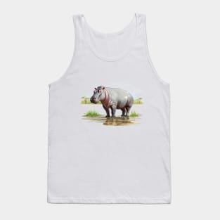 River Hippopotamus Tank Top